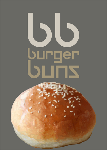 Sesame Burger Buns, 4pcs
