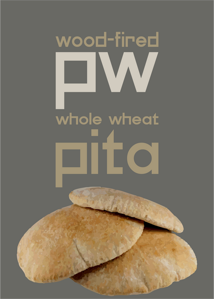 Whole Wheat Pita Bread, 3pcs